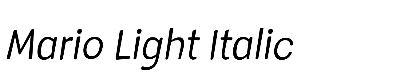 Mario Light Italic